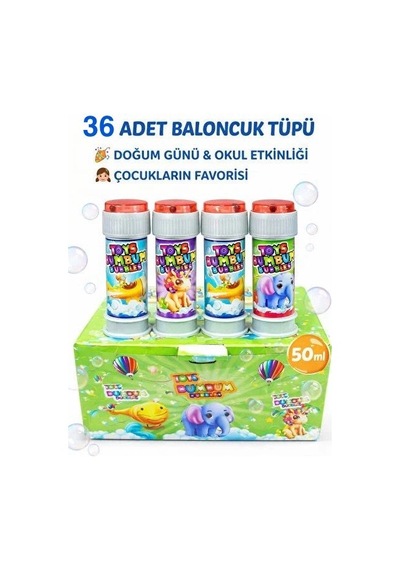 36 Adet Bumbum Baloncuk Köpük Tüpü Bx40