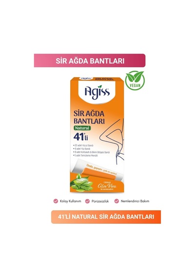 Agiss Sir Ağda Bandı 41'li Natural Aloe Vera Etkili