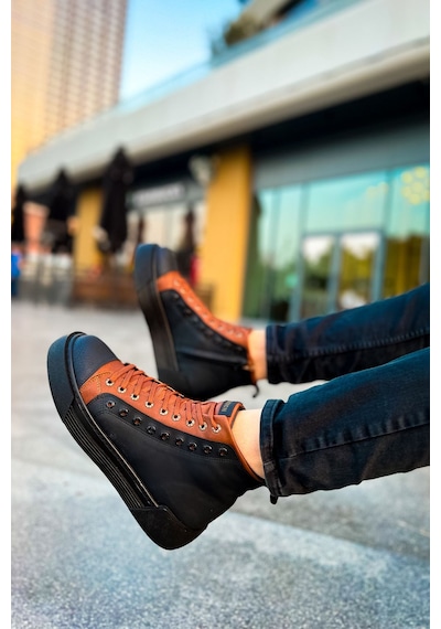 Chekich Ch167 Gst Blazer Erkek Bot Sıyah/taba Siyah - Taba