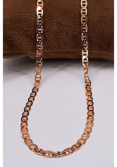 Omar Silver Unisex Barlı Rose Gümüş Kolye Zincir 3,40 Mm