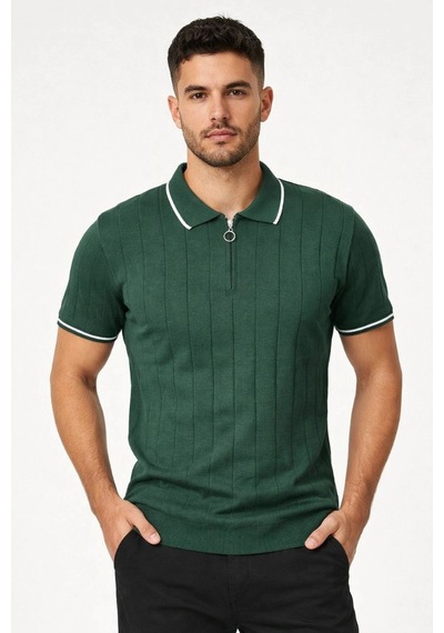 Wear Vexel Erkek Yazlık Dokuma Triko Tişört Fermuarlı Polo Yaka Kısa Kol T-shirt - Yeşil Çok Renkli Wear Vexel Erkek Yazlık Dokuma Triko Tişört Fermuarlı Polo Yaka Kısa Kol T-shirt - Yeşil Çok Renkli