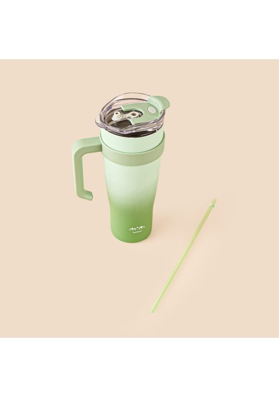 Horizon Pipetli Termos Bardak - Yeşil - 1 Lt Çok Renkli