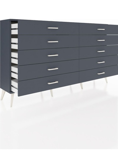 Arges Konsol 10 Çekmeceli 176x30x99 Antrasit-antrasit Antrasit-antrasit Arges Konsol 10 Çekmeceli 176x30x99 Antrasit-antrasit Antrasit-antrasit