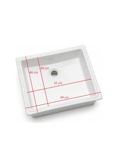 Bien - İnfinitium Tezgah Altı Lavabo 40 Cm Beyaz - 90la040