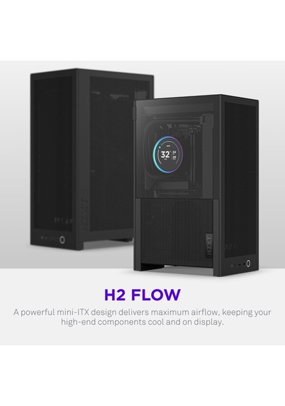 H2 Flow Mini-ıtx Cı-h21fb-01 Siyah Gaming Oyuncu Kasa