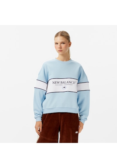 New Balance Nb Lifestyle Kadın Mavi Sweatshirt Wnc3507-blu Mavi