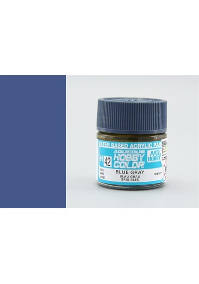 10 Ml. Blue Gray Aqueous Serisi Maket Boyası, Mr.hobby H042 Standart