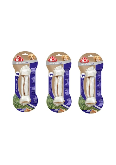 8in1 Delights Bones Large Biftekli Köpek Ödül Kemiği 85 Gr. X 3 Adet
