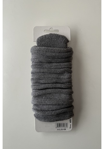 Ozzy Socks Aerobik Tozluk Akrilik Triko Örgü Leg Warmer Ayak Isıtıcı Gri Gri