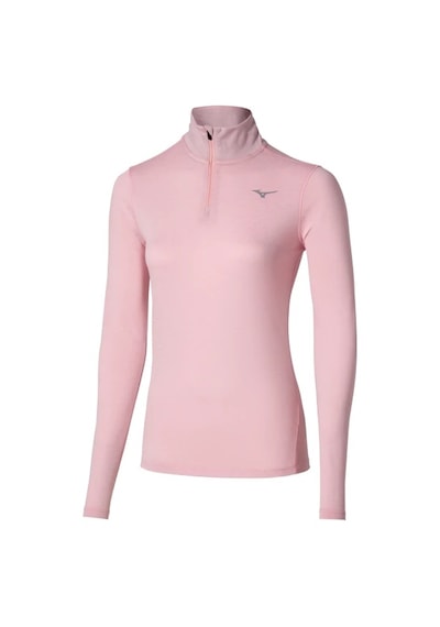 Mizuno Core Impulse Yarım Fermuarlı Uzun Kollu Kadın Tişört Pembe Çok Renkli