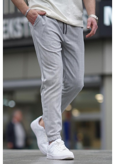 Madmext Madmext Ekoseli Gri Jogger Mad4081-gri Gri