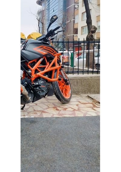 Ktm Duke 125 Uyumlu Koruma Demiri Ön&arka Set 2021 2023 Model Turuncu