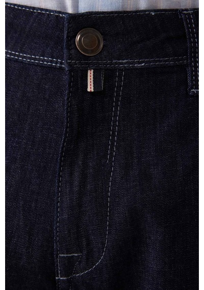 Ysf Erkek Lacivert Likralı Pamuklu Regular Fit Jean Kot Pantolon