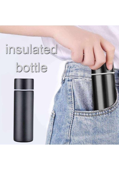 Termos 304 Paslanmaz Çelik Çift Katman 150 Ml Cep Tipi Mini Ufak Termos -523 Beyaz