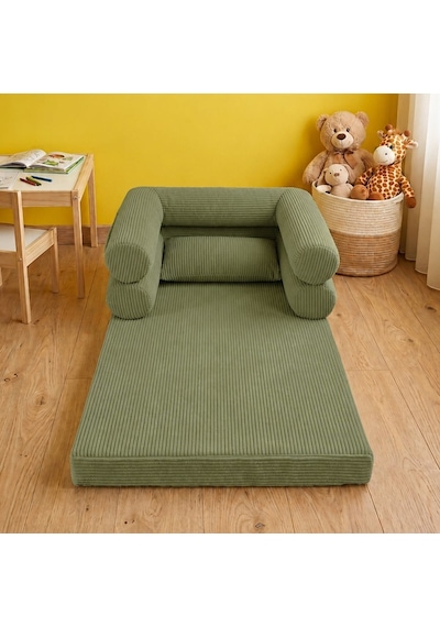 Miniwood Montessori Yatak Oyun Alanlı Bebek Yer Yatağı Sünger Çocuk Karyola 102 x 150 CM