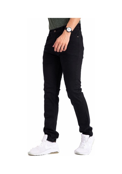 Erkek Denim Siyah Slim Fit  Likralı Dar Kot Jean Pantolon 2130-Siyah