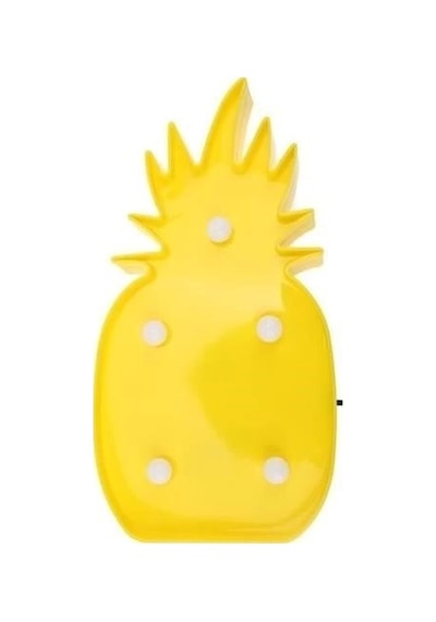 Ananas Şeklinde Ledli Dekoratif Eğlenceli Çocuk Gece Lambası Sarı