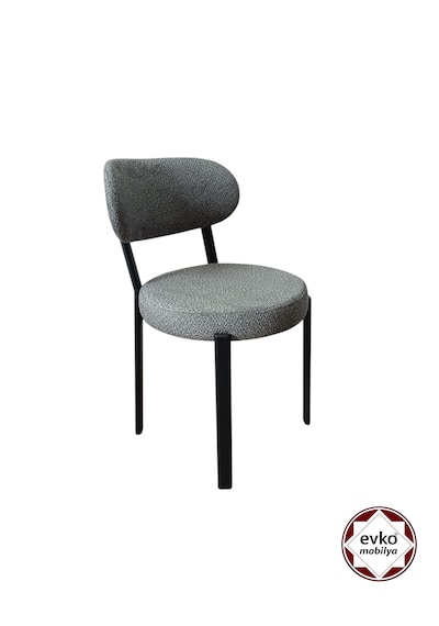 Evko Mobilya Smart Sandalye, Mutfak Salon Sandalyesi, 2 Adet Sandalye, Metal Sandalye, Yemek Sandalyesi, Otel Cafe Restoran Sandalyesi Gri