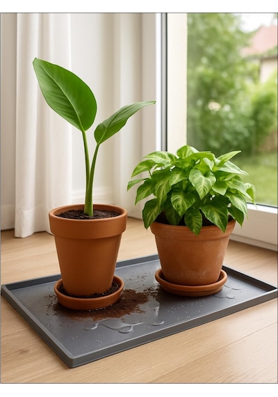 Tr Silikon Saksı Altlığı Ve Viyol Tepsisi 60x40 Cm - Su Geçirmez Bitki Koruyucu Mat, Fide Yetiştirme Ve Çiçek Diğer