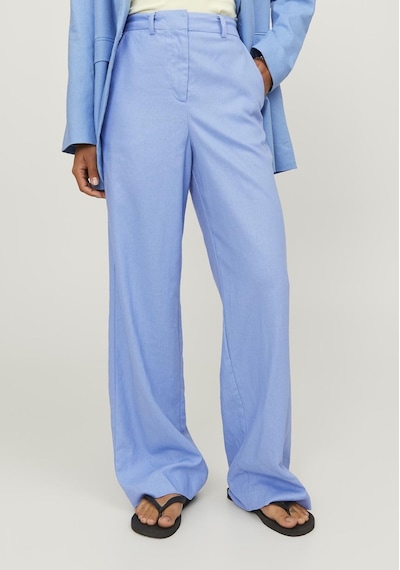 Jack & Jones Kadın Pileli Keten Pantolon - Mary 12249985 Silver Lake Blue Mavi