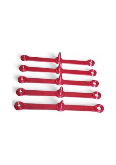 Luluyen Kırmızı 100 Adet Plastik Güvenlik Kilidi Klips 67mm Güvenlik Etiket Trim Sabitleyici Askı Paket Kilit Tek Kullanımlık