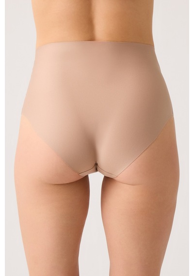 Los Ojos Lazer Kesim Yüksek Bel Görünmez Külot High Waisted Briefs Bej