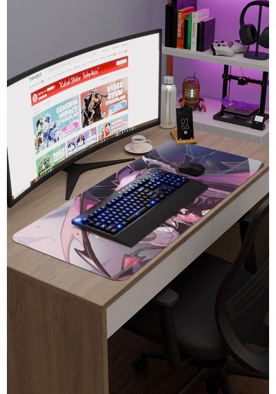 Durin Genshin Impact Anime Oyuncu V3 - 90x40 Xxl Gaming Mouse Pad Fare Altlığı
