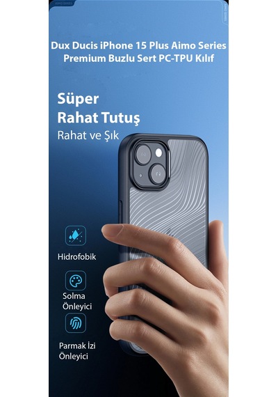 Dux Ducis Apple İphone Uyumlu 15 Plus Aimo Series Premium Buzlu Sert Pc-tpu Kılıf- 5775