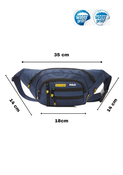 Newish Polo Çapraz Bel Ve Omuz Çantası-free Bag Lacivert
