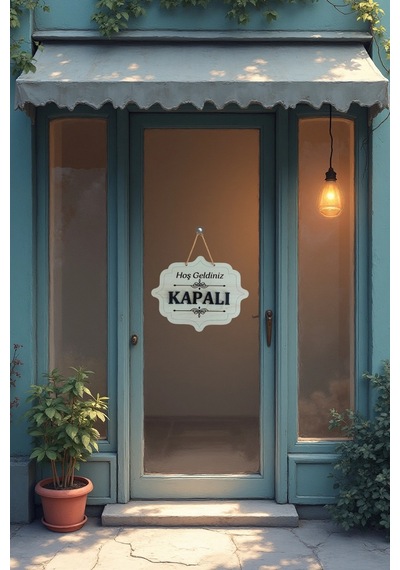 Ahşap Dekoratif Kesim Açık-kapalı Yazısı