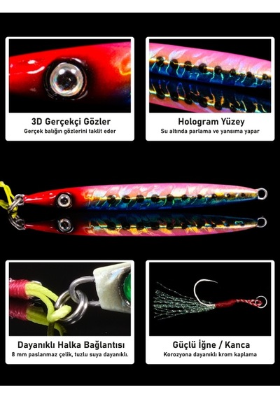 Jig, Zoka, Suni Yem, Glow Uv Metal Jig, 40gr 10cm Razor 40