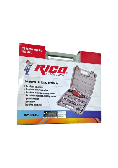 Rico 1/4 Havalı Taşlama Seti 10 Parça 022-rc4083