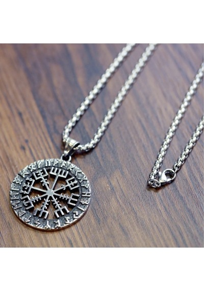 Chavin Viking Rune Viking Odin Sembol Çelik Kolye Ds70