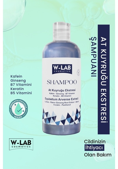 W-Lab Cosmetics At Kuyruğu Eki Şampuanı 400 ML