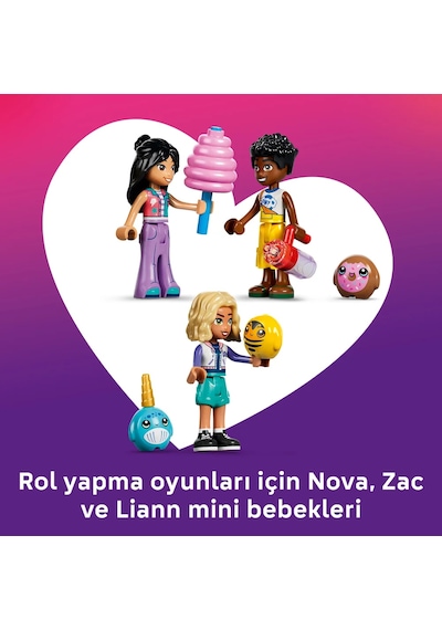 LEGO® Friends Şeker ve Kapkek Dönme Dolabı 42700 - 7 Yaş ve Üzeri Çocuklar için 3 Mini Bebek İçeren Oyuncak Yapım Seti (602 Parça)