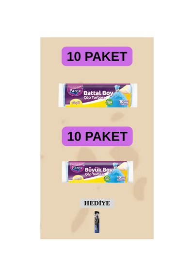 Çöp Torbası Battal Boy 72x95 Büyük Boy 65x80 Prx021