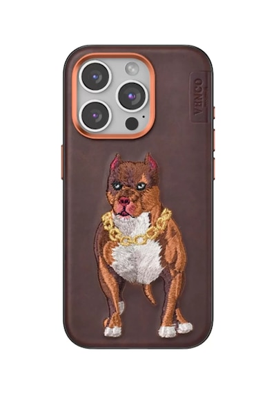 Venco Apple İphone 14 Pro Max Perma Desenli Kapak - Kahverengi