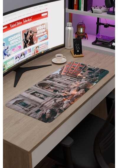 Roma İtalya V2 70x30 Xl Gaming Kauçuk Kaymaz Taban Mouse Pad Fare Altlığı