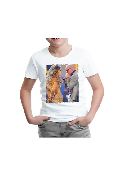 Lord Tshirt Jennifer Lopez & Pitbull Beyaz Çocuk Tshirt