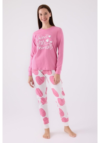 Rolypoly Roly Poly 3470 Sweet Little Princess Kadın Karanfil Uzun Kol Pijama Takım 001