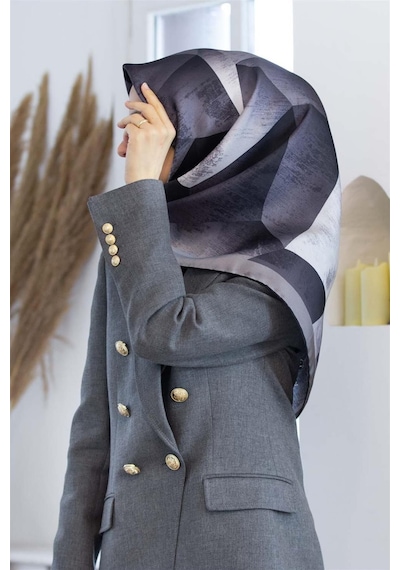 Vissona Twill İpek Eşarp - 936 - 0001-0003 - Kadın