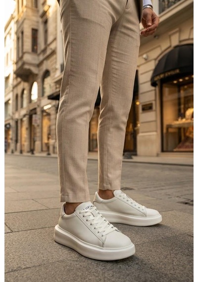 Lufian Lufıan Gage Beyaz Erkek Deri Sneaker Ayakkabı