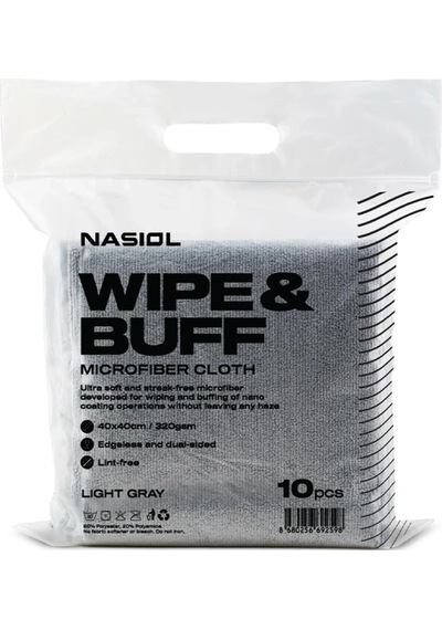 Nasiol 40x40 Koyu Gri Seramik Kaplama Detailing Mikrofiber Bez