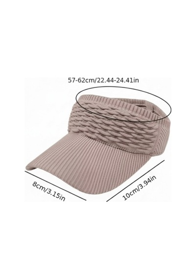 Aresshop Güneş Koruyucu Plaj Örgü Desenli Vizör Şapka Bej