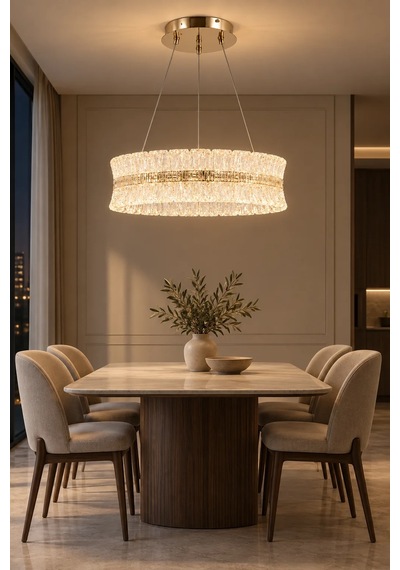 Modern Premıum Sarkıt Avize Gold Kasa Üç Renk Led Lüx Avize 88w Beyaz