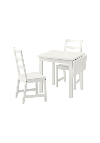 Mutfak Masası Takımı, Beyaz, 2 Sandalyeli, Katlanabilir beyaz Mutfak Masası Takımı, Beyaz, 2 Sandalyeli, Katlanabilir beyaz