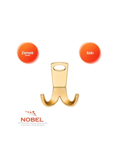 Seylan Askı, Metal Vestiyer Askısı, 111 Gr, Dolap Ve Duvar Askılığı, Altin Vidalı Altın