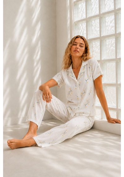 Norcia Sports Kadın Genç Loose İpliği Boyalı Çok Renkli Pijama Takımı Çok Renkli - 929322729 Çok Renkli - 929322729 Çok Renkli