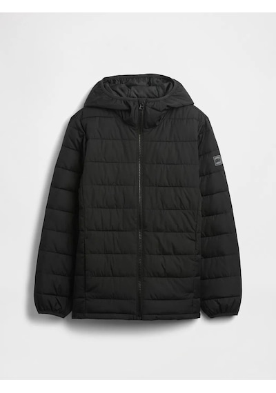 Gap V-frch Lw Logo Puffer Mont Siyah