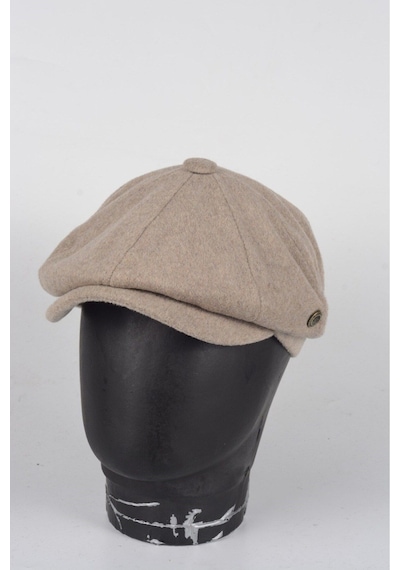 Eleven Markets Kışlık 8 Parca Kaşmir Düz Renk Peaky Blinders Model Erkek Kasket London Şapka Açık Kahverengi